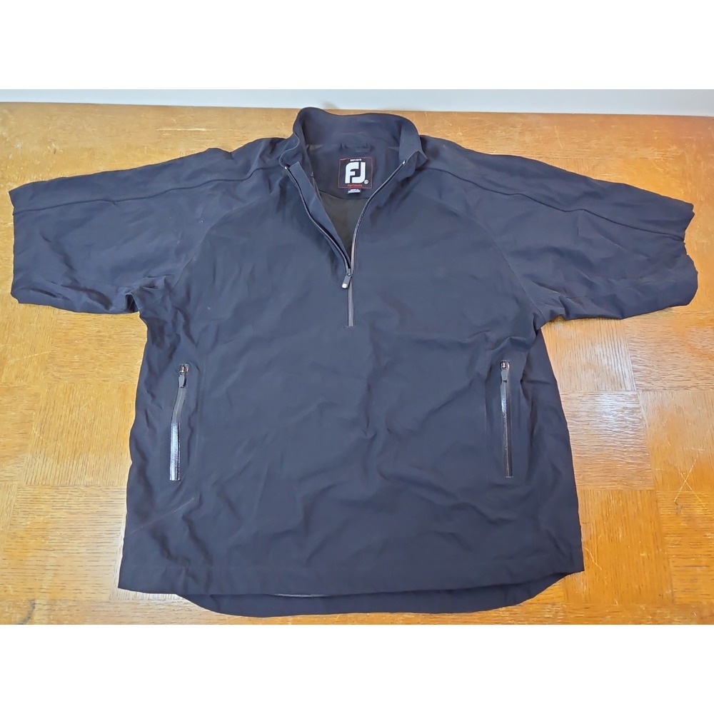 FootJoy Tour Collection DryJoys Half Zip Short Sleeve Pullover Jacket Shell - XL